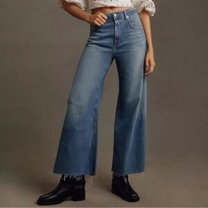 Citizens Of Humanity Lyra Wide Leg Raw Hem Jean Medium Wash 29